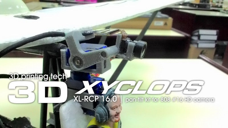 XL-RCP 16.0 XYCLOPS: Pan-tilt kamery v kokpitu pro 808 #16 HD kameru pro ES Drifter Ultralight